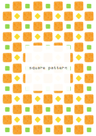 四角パターン2-水彩画-