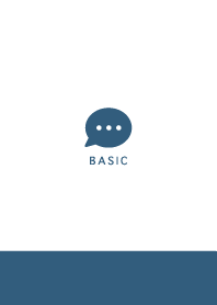 Basic-- White&Navy Blue -002