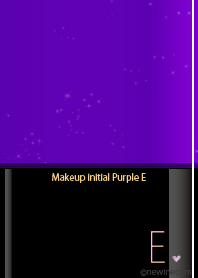 Makeup initial purple E.