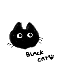 A loving black cat