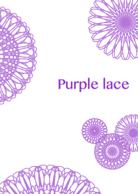 Flowers and lace ribbon - Purple-