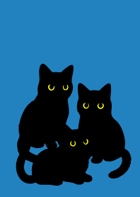 Black Cat Holiday7 on blue