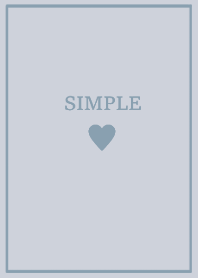 SIMPLE HEART =dusty blue=