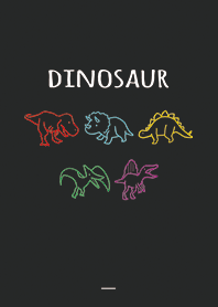 Black : Colorful dinosaur