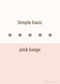 Simple basic ピンク ベージュ