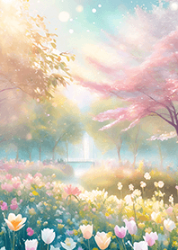 優美な春の風景の着せかえ(Spring-758)