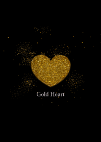 Sparkling gold heart 14