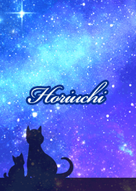 ほりうち用★星空と猫シルエット