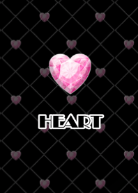 jewelry heart black&pink