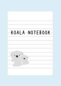 KOALA NOTEBOOK-LIGHT BLUE-YELLOW