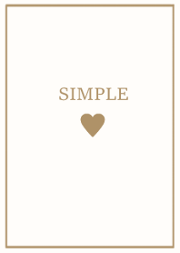 SIMPLE HEART =natural beige=