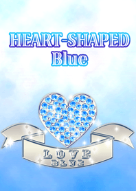 LOVE♡ハート型 ブルー