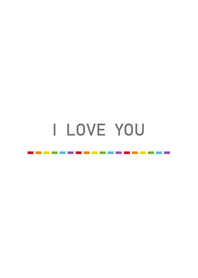我愛你-簡約-彩虹