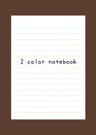 2 COLOR NOTEBOOK-LB&YEL GR-DEEP BROWN