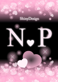 N&P イニシャル 運気UP!ピンクハート