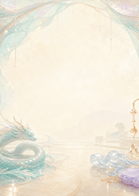 海沫色珍珠龍與水彩極光亭