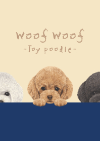Woof Woof - Toy poodle - NAVY BLUE