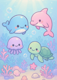 Cute Ocean Buddies.