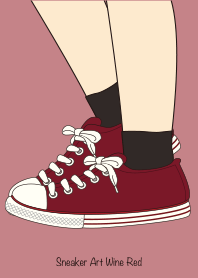 Sneaker Art Wine Red