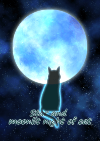 Star and moonlit night of cat