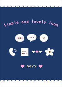 Simple and lovely icon navy