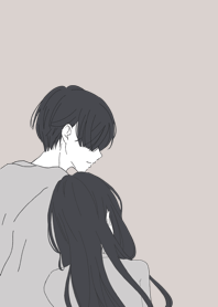 仲良しカップルのイラスト01
