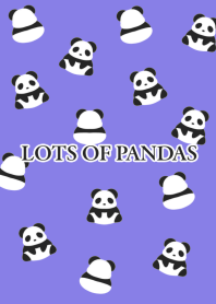 LOTS OF PANDAS-BLUE PURPLE