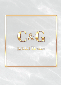 [ C&G ]  Initial Theme Gold Gray
