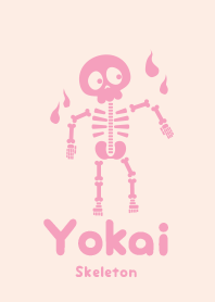 Yokai skeleton Baby pink