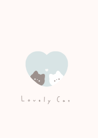 白黒にゃんこ。ライトブルー