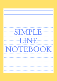 SIMPLE BLUE LINE NOTEBOOK/YELLOW