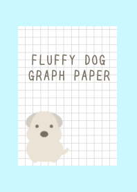 FLUFFY DOG GRAPH PAPER/LIGHT BLUE