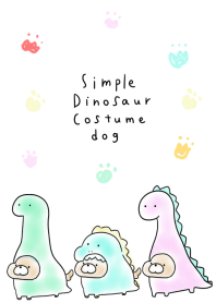 simple Dinosaur costume dog