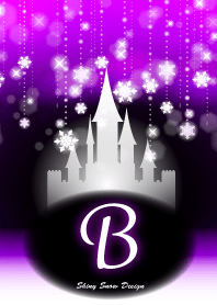 B-Initial-Snow Castle-purple