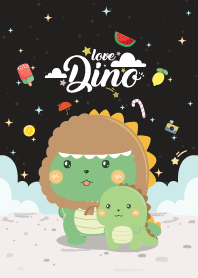 Dinosaur Love Black