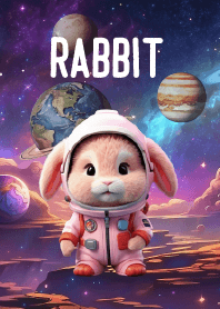Love Pink Rabbit In Galaxy Theme