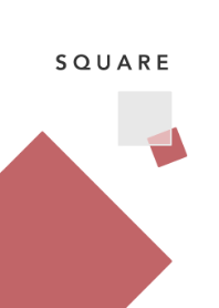 SIMPLE SQUARE-gray&red-