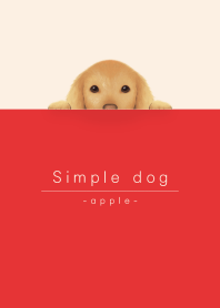 simple dog/apple red