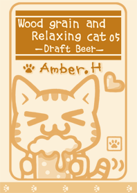 Wood grain and Relaxing cat No.05