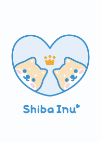 柴犬 王冠 [藍色]