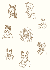 Famous Paintings Cats1