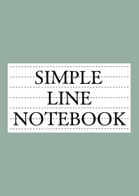 SIMPLE LINE NOTEBOOKj-DUSTY GREEN