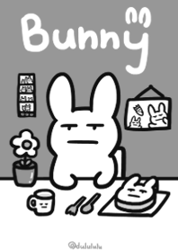 亂畫的兔（白灰）