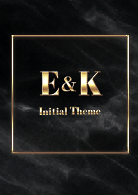[ E&K ]  Initial Theme Gold Black