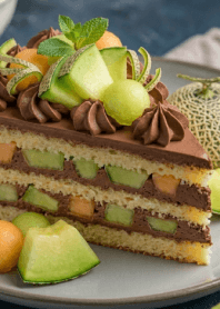 Melon chocolate shortcake-I LOVE CAKEj