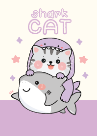cat love shark : purple