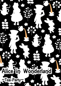 Alice Pattern[Tea-Party]Black & White -