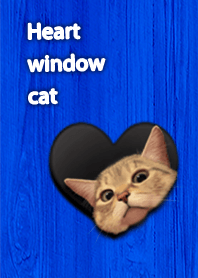 Heart window cat