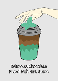 Delicious Chocolate Mixed With MintJuice