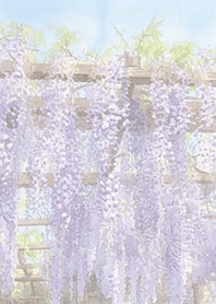 Lucky charm of purple wisteria for May